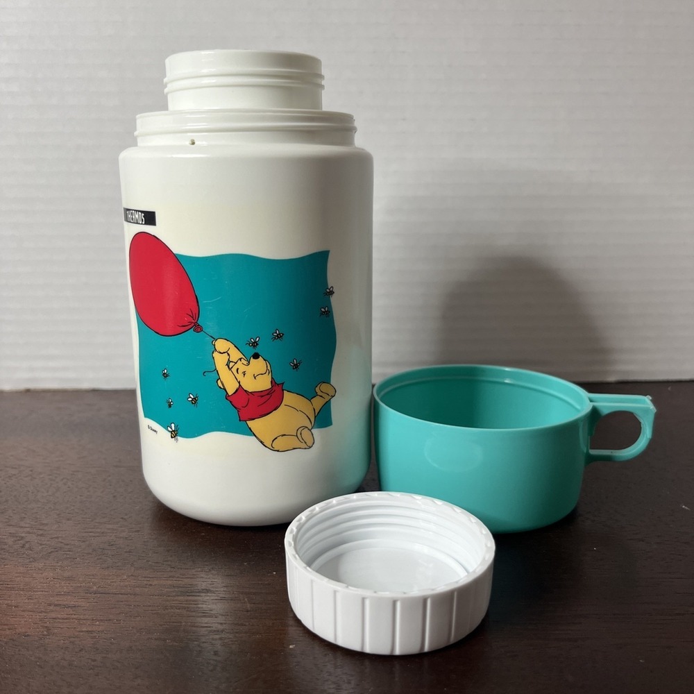 Vintage Disney Winnie The Pooh Thermos Balloon Bees Model 3700 Soup Drink Cup